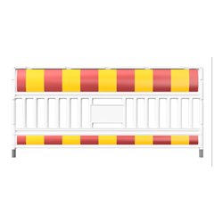 Schake EURO3 SCHRANKENZAUN 2,00m Typ Ultra, ohne Lampenadapter, mit Folie Typ 3, rot / gelb