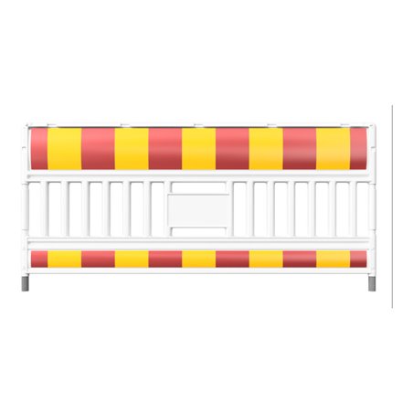 Schake EURO3 SCHRANKENZAUN 2,00m Typ Ultra, ohne Lampenadapter, mit Folie Typ 3, rot / gelb