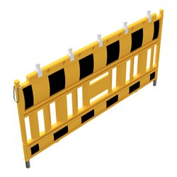 Schake Schake-Euro2-Schrankenzaun Typ Nox gelb, mit Lampenadapter, gelb / schwarz