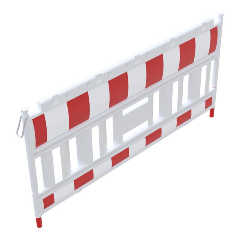 Schake Schake-Euro2-Schrankenzaun Typ ELEKTRO, ohne Lampenadapter, rot / weiß