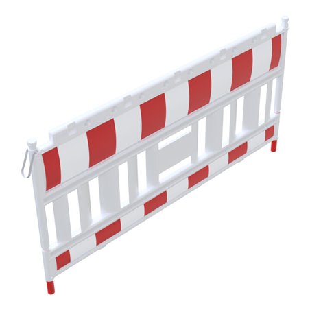 Schake Schake-Euro2-Schrankenzaun Typ ELEKTRO, ohne Lampenadapter, rot / weiß