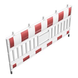 Schake EURO3 SCHRANKENZAUN 2,00m Typ Ultra, mit vorm. Lampenadapter, mit Folie Typ 1, rot / weiß