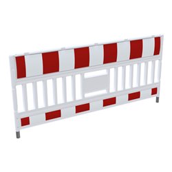 Schake EURO3 SCHRANKENZAUN 2,00m Typ Ultra, ohne Lampenadapter, mit Folie Typ 1, rot / weiß