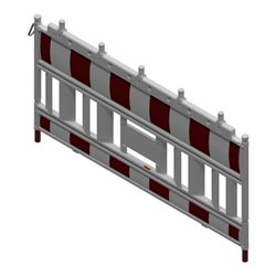 Schake Schake-Euro2-Schrankenzaun Typ ELEKTRO, mit Lampenadapter, rot / weiß