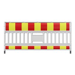 Schake EURO3 SCHRANKENZAUN 2,00m Typ Ultra, ohne Lampenadapter, mit Folie Typ 1, rot / gelb