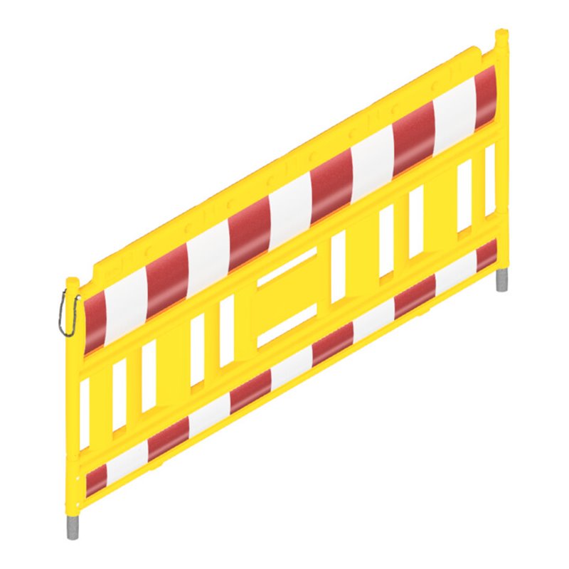 Schake Schake-Euro2-Schrankenzaun Typ Nox gelb, ohne Lampenadapter, rot / weiß