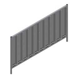 Schake Mobilzaun Trapez, verzinkt, Höhe: 1,2 m