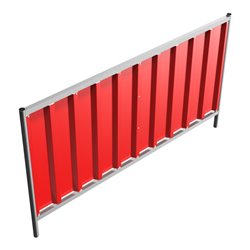 Schake Mobilzaun Trapez, Blechbeschichtung: rot, Höhe: 1,2 m