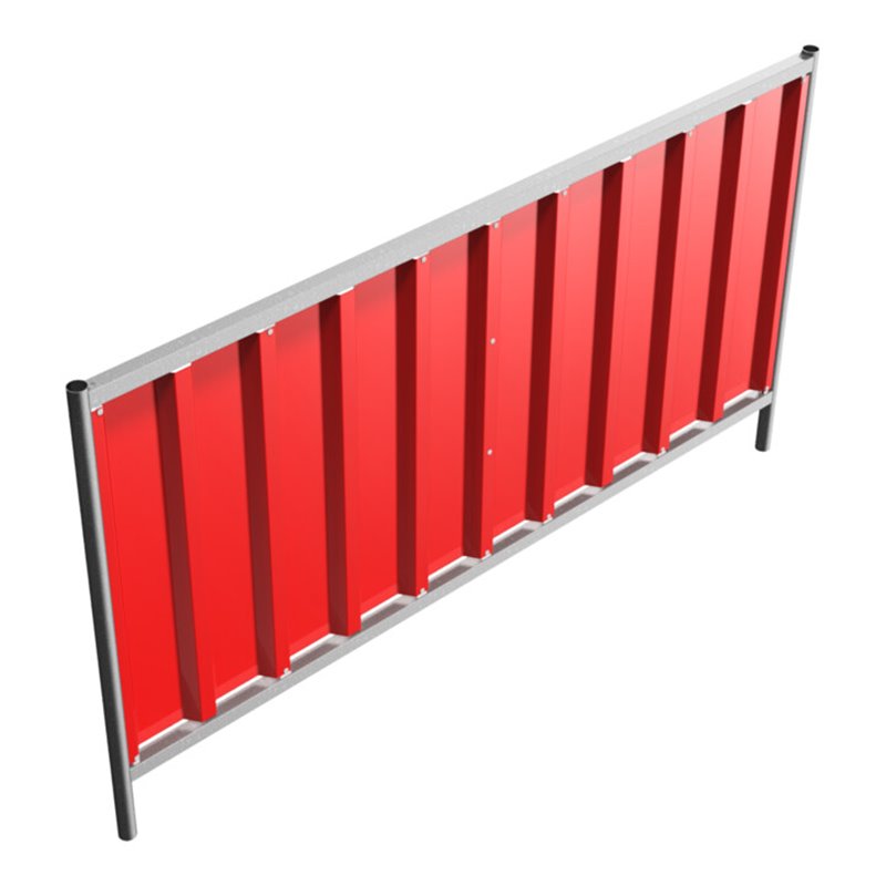 Schake Mobilzaun Trapez, Blechbeschichtung: rot, Höhe: 1,2 m