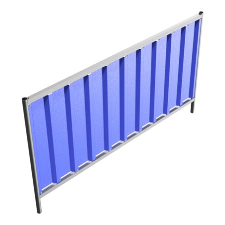 Schake Mobilzaun Trapez, Blechbeschichtung: blau, Höhe: 1,2 m