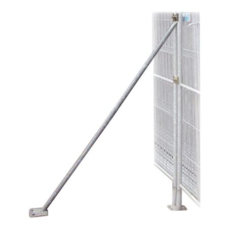 Schake Mobilzaun-Stützstrebe, Höhe: ca. 1,60 m, für 2,00 m Bauzaun, verzinkt mit Schelle mit Erdnagel