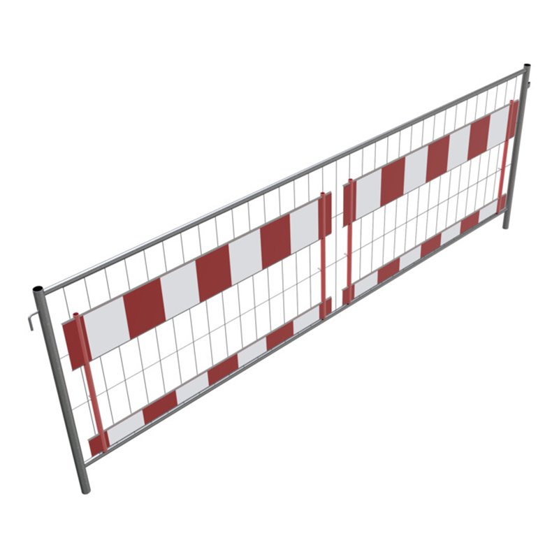 Schake Bau-Schrankenzaun nach TL, Folientyp RA1/A, rot / weiß