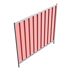 Schake Mobilzaun Trapez, Blechbeschichtung: rot, Höhe: 2,0 m