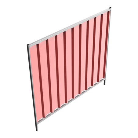 Schake Mobilzaun Trapez, Blechbeschichtung: rot, Höhe: 2,0 m