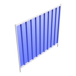 Schake Mobilzaun Trapez, Blechbeschichtung: blau, Höhe: 2,0 m
