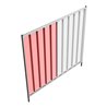 Schake Mobilzaun Trapez, Blechbeschichtung: rot / weiß, Höhe: 2,0 m