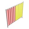 Schake Mobilzaun Trapez, Blechbeschichtung: rot / gelb, Höhe: 2,0 m