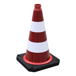 Schake Leitkegel zweiteilig nach TL mit reflektierendem Folienmantel, Höhe: 500 mm, Folie Typ 1