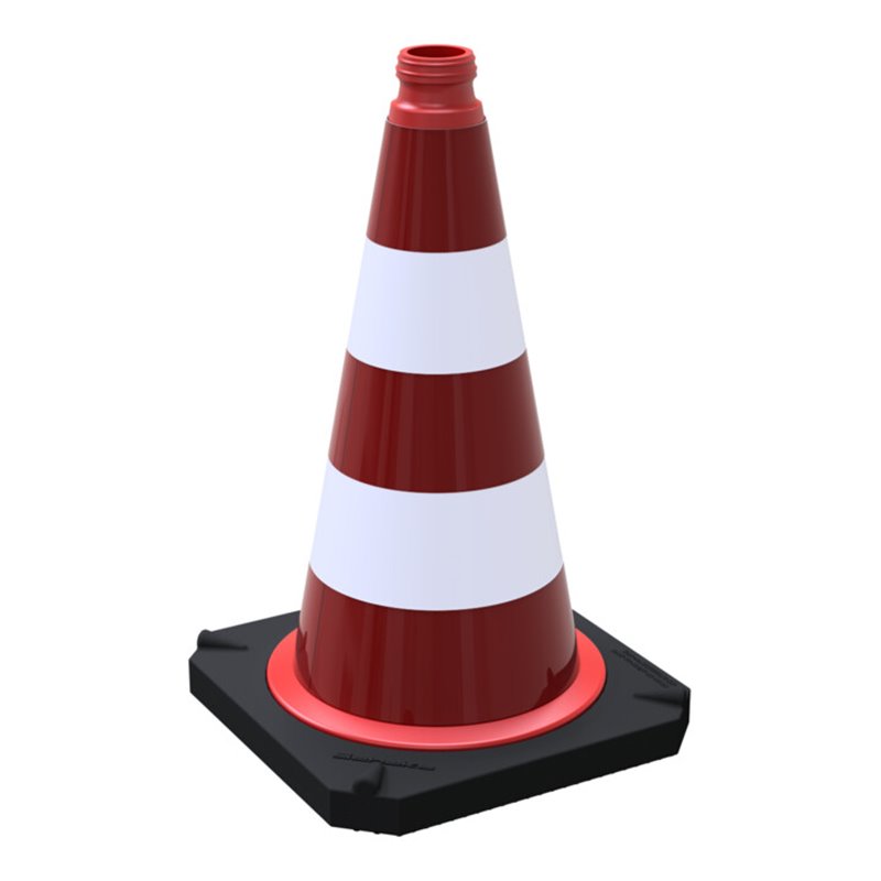 Schake Leitkegel zweiteilig nach TL mit reflektierendem Folienmantel, Höhe: 500 mm, Folie Typ 1