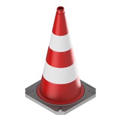 Schake Leitkegel zweiteilig nach TL mit reflektierendem Folienmantel, Höhe: 750 mm, Folie Typ 2