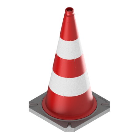 Schake Leitkegel zweiteilig nach TL mit reflektierendem Folienmantel, Höhe: 750 mm, Folie Typ 2