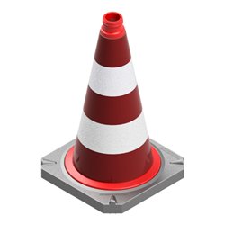 Schake Leitkegel zweiteilig nach TL mit reflektierendem Folienmantel, Höhe: 500 mm, Folie Typ 2