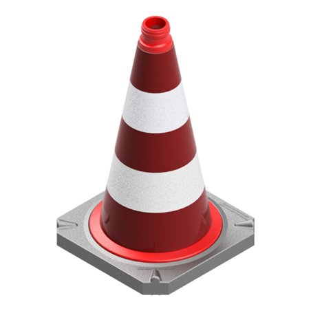 Schake Leitkegel zweiteilig nach TL mit reflektierendem Folienmantel, Höhe: 500 mm, Folie Typ 2