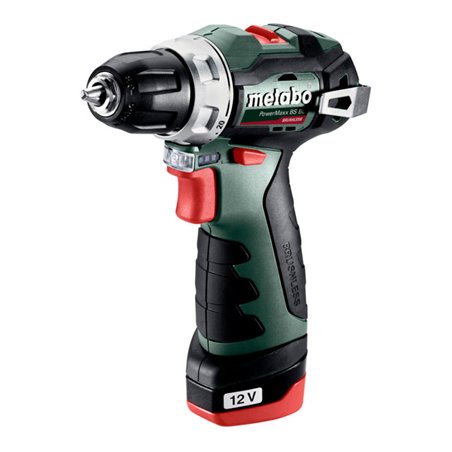 Metabo Akku-Bohrschrauber PowerMaxx BS BL Kunststoffkoffer 12V 2x2Ah Li-Power + LC 40