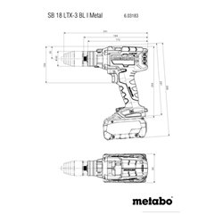 Metabo Akku-3-Gang-Schlagbohrschrauber SB 18 LTX-3 BL I Metal metaBOX 145 L