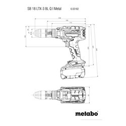 Metabo Akku-3-Gang-Schlagbohrschrauber SB 18 LTX-3 BL Q I Metal metaBOX 145 L