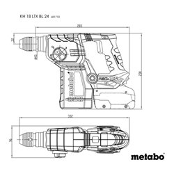 METABO Akku-Bohrhammer ohne AkkuKHLTXBL24
