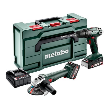 Metabo Akku Combo Set 2.4.3 18 V BS 18 + W 18 L 9-125 metaBOX 165 L
