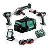 Metabo Akku Combo Set 4.3.2 18 V BS 18 LTX BL I + SSW 18 LTX 400 BL + WB 18 LT BL 11-125 Q + BSA 18 LED 4000 Karton