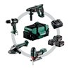 Metabo Akku Combo Set Bauhandwerk 4.3 SB 18 LT BL + W 18 L 9-125 Quick + KH 18 LTX 24 + STA 18 LTX 100 Werkzeugtasche