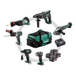 Metabo Akku Combo Set Bauhandwerk 6.1 SB 18 LTX Impuls + KH 18 LTX 24 + W 18 L 9-125 Quick + ASE 18 LTX + SSW 18 LTX 300 BL + UL