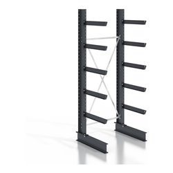 STIER Kragarmregal schraubbar einseitig mit 5 Ebenen HxT 3530x400 mm