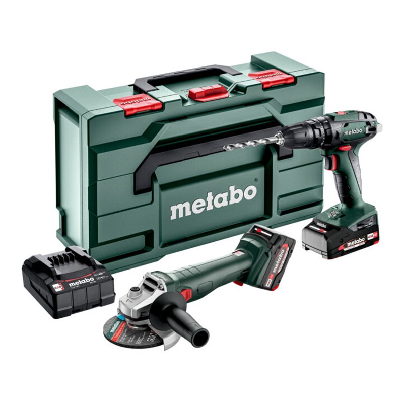 Metabo Akku Combo Set 2.4.4 18 V SB 18 + W 18 L 9-125 metaBOX 165 L