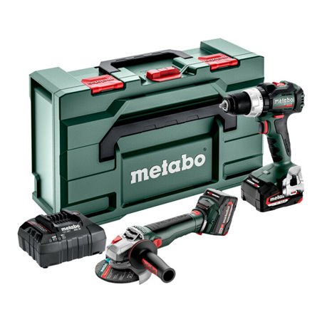 Metabo Akku Combo Set 2.9.4 18 V BS 18 LT BL + WB 18 LT BL 11-125 Quick metaBOX 165 L