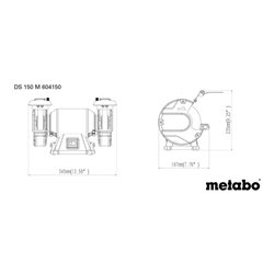 Metabo Doppelschleifmaschine DS 150 M Karton