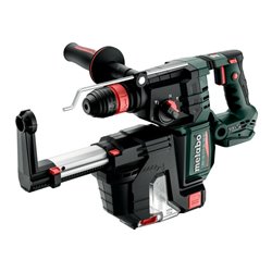 Metabo Akku-Kombihammer KH 18 LTX 28 BL Q Set ISA mit integrierter Staubabsaugung und Metabo-Quick-Wechselfutter  metaBOX 185 XL
