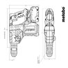 Metabo Akku-Kombihammer KH 18 LTX 28 BL Q Set ISA mit integrierter Staubabsaugung und Metabo-Quick-Wechselfutter  metaBOX 185 XL