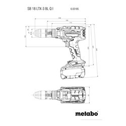 Metabo Akku-3-Gang-Schlagbohrschrauber SB 18 LTX-3 BL Q I metaBOX 145 L 18V 2x5.5Ah LiHD + ASC 145