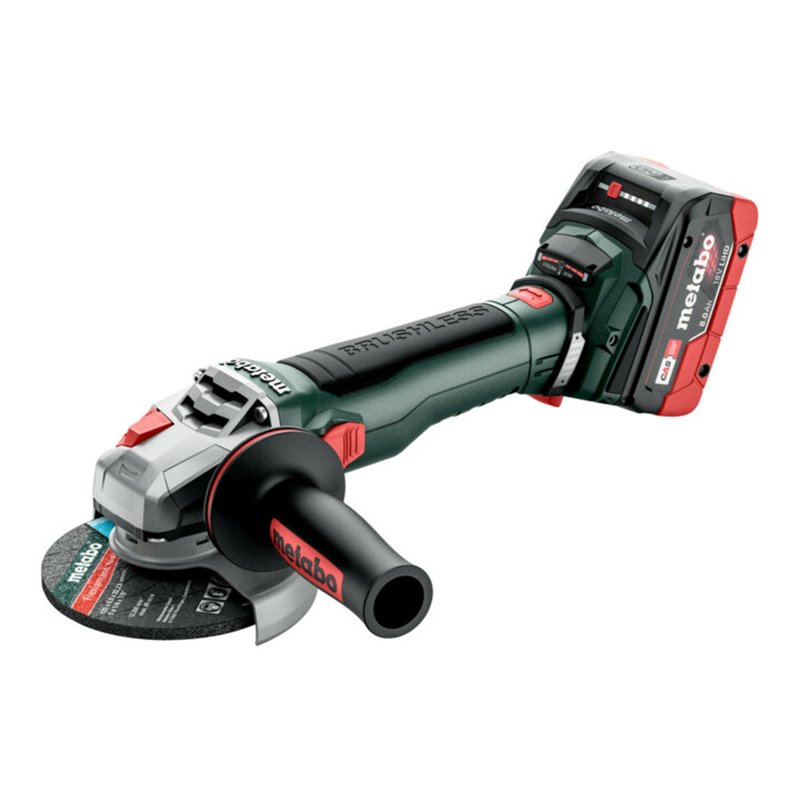 Metabo Akku-Winkelschleifer WB 18 LT BL 11-125 Quick metaBOX 165 L 18V 2x8Ah LiHD + ASC 145