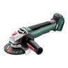 Metabo Akku-Winkelschleifer WPB 18 LT BL 11-125 Quick mit Bremse, Schnellspannmutter, drehbarem Akkupack, Totmannschalter Karton