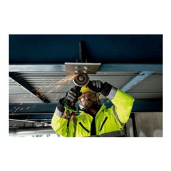 Metabo Akku-Winkelschleifer WPB 18 LT BL 11-125 Quick mit Bremse, Schnellspannmutter, drehbarem Akkupack, Totmannschalter Karton