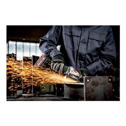 Metabo Akku-Winkelschleifer WPB 18 LT BL 11-125 Quick mit Bremse, Schnellspannmutter, drehbarem Akkupack, Totmannschalter Karton