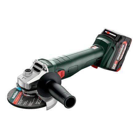 Metabo Akku-Winkelschleifer W 18 L 9-125 metaBOX 165 L 18V 2x4Ah Li-Power + ASC 55