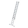 Munk Stufen-Schiebeleiter 2-teilig mit nivello®-Traverse 1x14 + 1x10 Stufen
