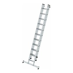 Munk Stufen-Schiebeleiter 2-teilig mit nivello®-Traverse 1x11 + 1x10 Stufen