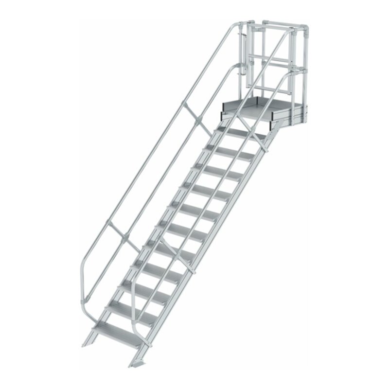 Munk Treppen-Modul Aluminium geriffelt 12 Stufen